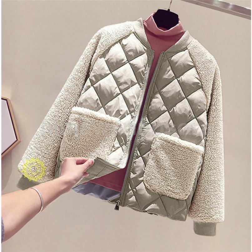 キルティングコート レディース 中綿コート ボア ジャケット キルティング ショート丈 中綿 軽量 ジャケット 防寒 アウター ポケット付き 秋冬 | ブランド登録なし | 04