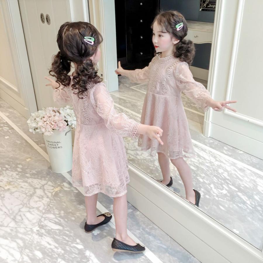 ワンピース ドレス 発表会ドレス レースドレス 子供服 おしゃれ 長袖 女の子 キッズ カジュアル お姫様 演奏会 卒業式 入学式 結婚式 90 |  | 11