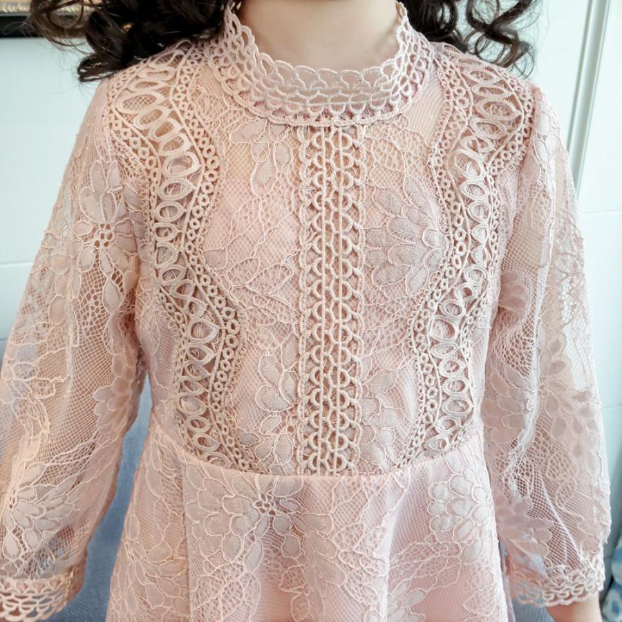 ワンピース ドレス 発表会ドレス レースドレス 子供服 おしゃれ 長袖 女の子 キッズ カジュアル お姫様 演奏会 卒業式 入学式 結婚式 90 |  | 13