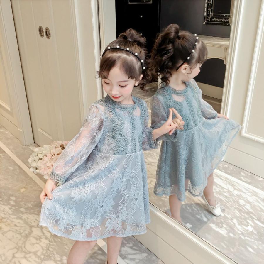 ワンピース ドレス 発表会ドレス レースドレス 子供服 おしゃれ 長袖 女の子 キッズ カジュアル お姫様 演奏会 卒業式 入学式 結婚式 90 |  | 02