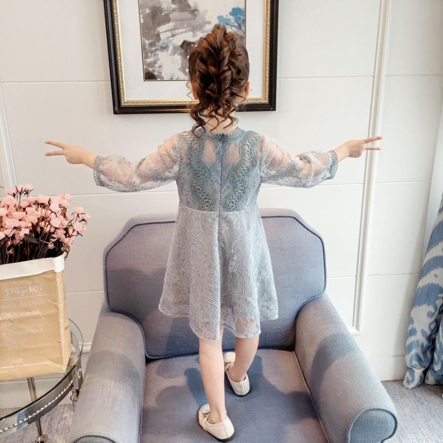 ワンピース ドレス 発表会ドレス レースドレス 子供服 おしゃれ 長袖 女の子 キッズ カジュアル お姫様 演奏会 卒業式 入学式 結婚式 90 |  | 06