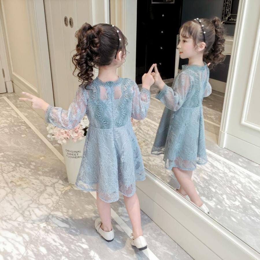 ワンピース ドレス 発表会ドレス レースドレス 子供服 おしゃれ 長袖 女の子 キッズ カジュアル お姫様 演奏会 卒業式 入学式 結婚式 90 |  | 09
