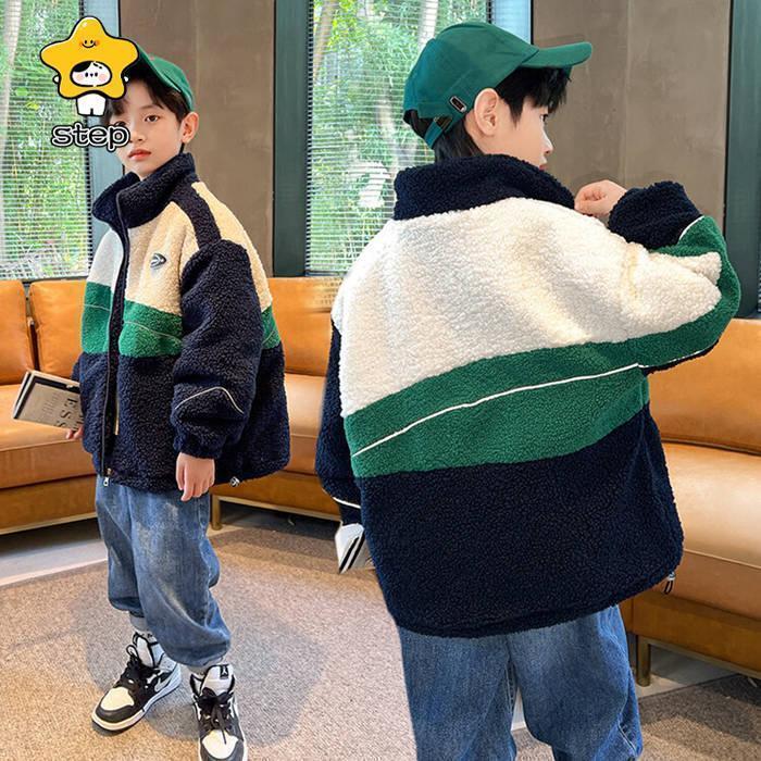 ボアコート キッズ 子供服 アウター コート ボアジャケット フリースジャケット 防寒 男の子 冬 厚手 キッズコート 子供コート 120 150 |  | 01