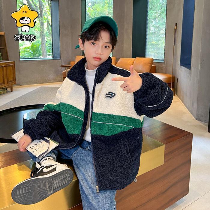 ボアコート キッズ 子供服 アウター コート ボアジャケット フリースジャケット 防寒 男の子 冬 厚手 キッズコート 子供コート 120 150 |  | 02