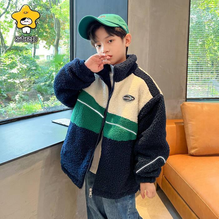 ボアコート キッズ 子供服 アウター コート ボアジャケット フリースジャケット 防寒 男の子 冬 厚手 キッズコート 子供コート 120 150 |  | 04