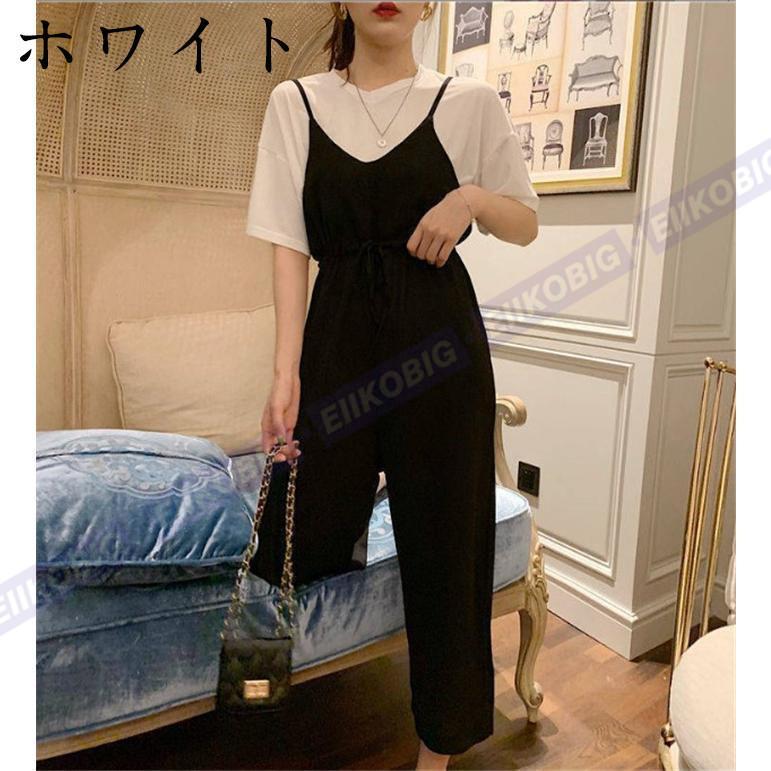 【大特価】サロペット パンツ 春 夏 オールインワン レディース サロペットパンツ バックフリル サロペットオーバーオール コットン 綿 デザインがかわいい | ブランド登録なし | 01