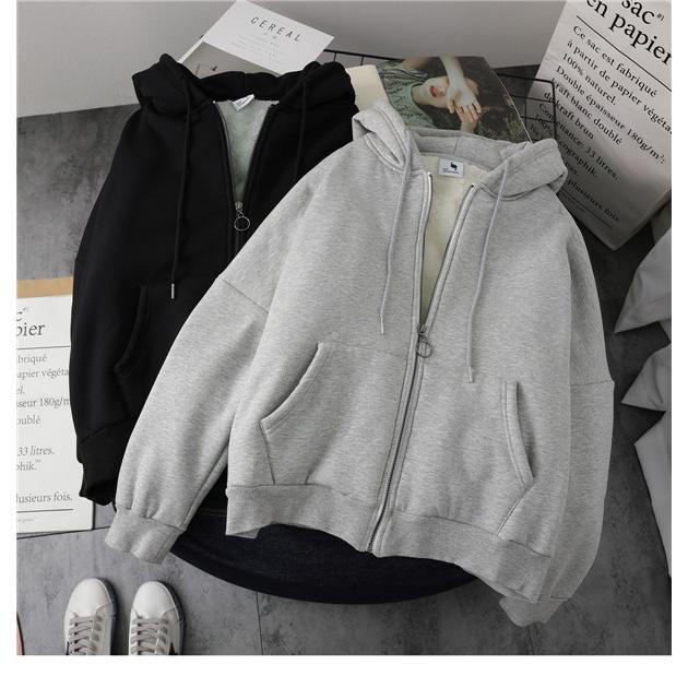 パーカー レディース ス コート ジャケット フード付き 長袖 裏起毛 アウター ゆったり 裏ボア 厚手 ビックシルエット | ブランド登録なし | 18