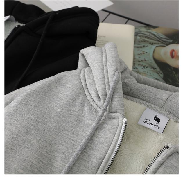 パーカー レディース ス コート ジャケット フード付き 長袖 裏起毛 アウター ゆったり 裏ボア 厚手 ビックシルエット | ブランド登録なし | 20