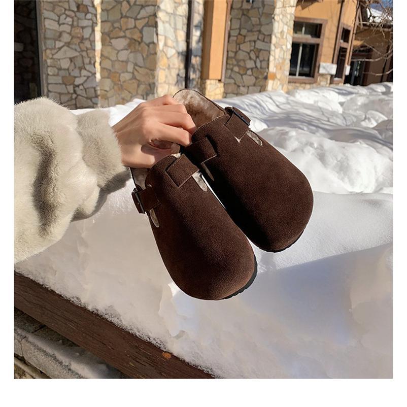 【特価】スリッパ ルームシューズ レディース もこもこ ルームウェア バックル あったか 無地 裏起毛 カジュアル 履きやすい 室内着 暖かい トレンド | ブランド登録なし | 20