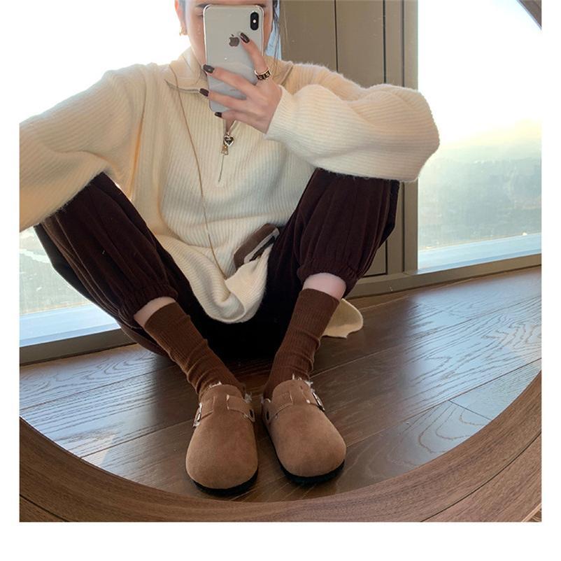 【特価】スリッパ ルームシューズ レディース もこもこ ルームウェア バックル あったか 無地 裏起毛 カジュアル 履きやすい 室内着 暖かい トレンド | ブランド登録なし | 23