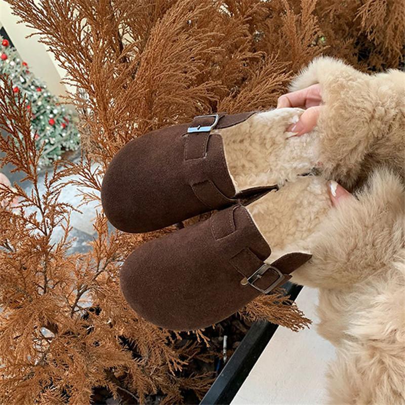 【特価】スリッパ ルームシューズ レディース もこもこ ルームウェア バックル あったか 無地 裏起毛 カジュアル 履きやすい 室内着 暖かい トレンド | ブランド登録なし | 12