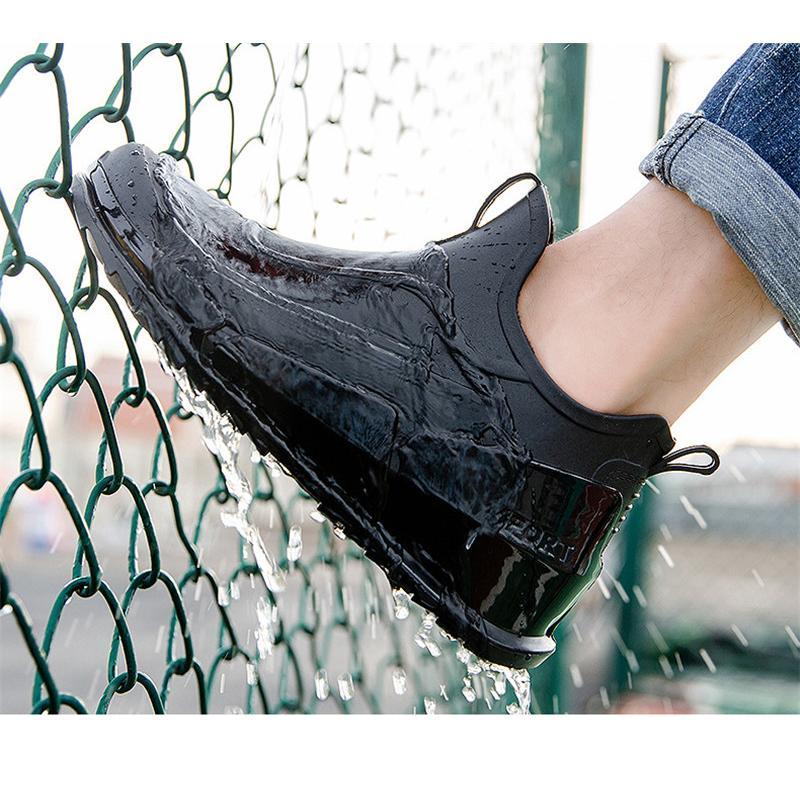 レインブーツ レインシューズ メンズ ショートブーツ 無地 雨靴 厚底 アウトドア 防水 カジュアル 雨の日 滑り止め お出かけ 疲れにくい トレンド | ブランド登録なし | 17