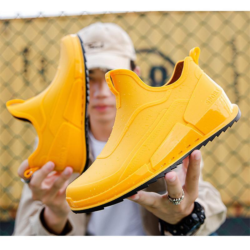 レインブーツ レインシューズ メンズ ショートブーツ 無地 雨靴 厚底 アウトドア 防水 カジュアル 雨の日 滑り止め お出かけ 疲れにくい トレンド | ブランド登録なし | 09