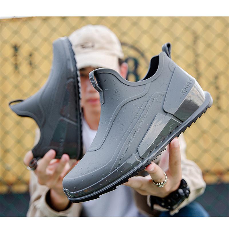 レインブーツ レインシューズ メンズ ショートブーツ 無地 雨靴 厚底 アウトドア 防水 カジュアル 雨の日 滑り止め お出かけ 疲れにくい トレンド | ブランド登録なし | 10