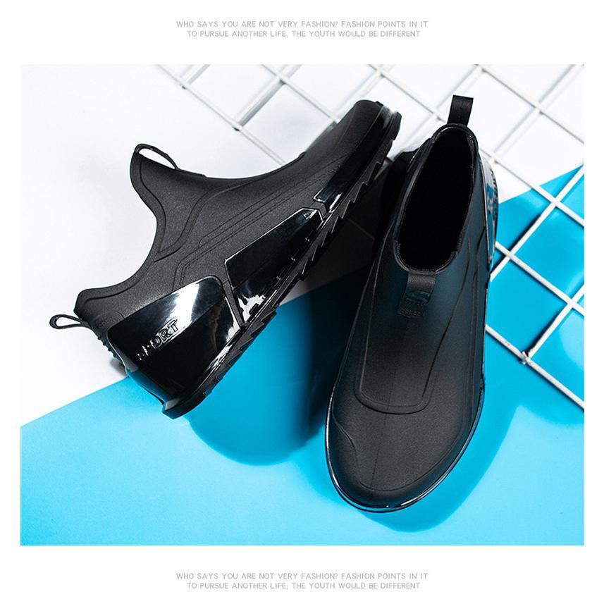 レインブーツ レインシューズ メンズ ショートブーツ 無地 雨靴 厚底 アウトドア 防水 カジュアル 雨の日 滑り止め お出かけ 疲れにくい トレンド | ブランド登録なし | 11