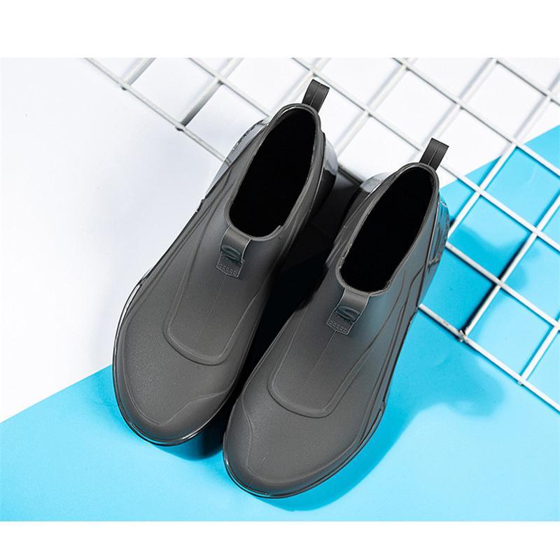 レインブーツ レインシューズ メンズ ショートブーツ 無地 雨靴 厚底 アウトドア 防水 カジュアル 雨の日 滑り止め お出かけ 疲れにくい トレンド | ブランド登録なし | 13