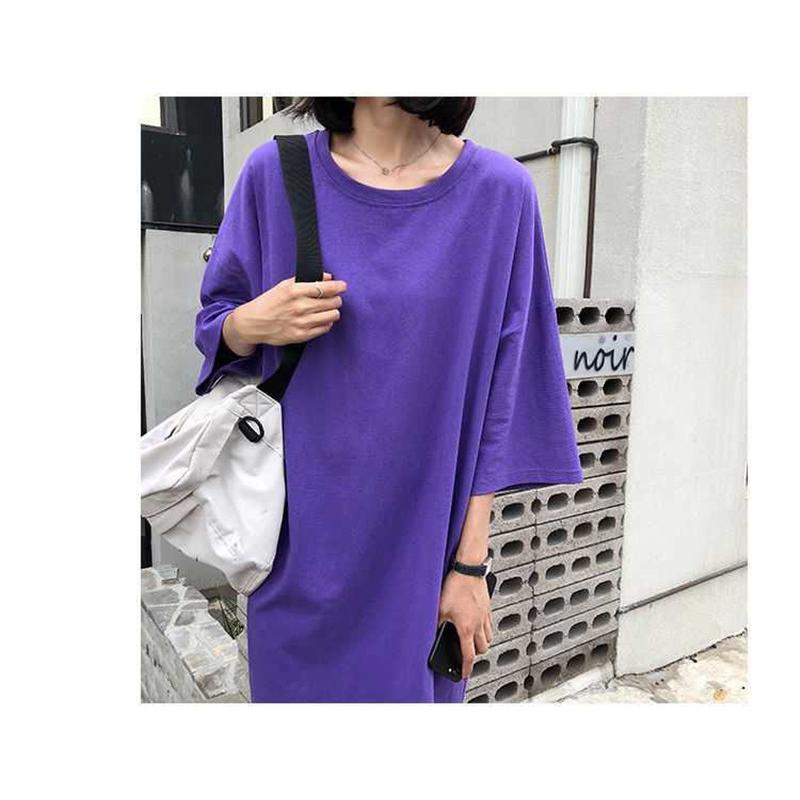 【特価】チュニック ワンピース レディース 半袖 無地 ス ロングTシャツ カジュアル カットソー ゆったり おしゃれ 着痩せ ルームウェア 春夏 | ブランド登録なし | 11