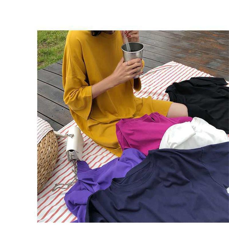 【特価】チュニック ワンピース レディース 半袖 無地 ス ロングTシャツ カジュアル カットソー ゆったり おしゃれ 着痩せ ルームウェア 春夏 | ブランド登録なし | 12