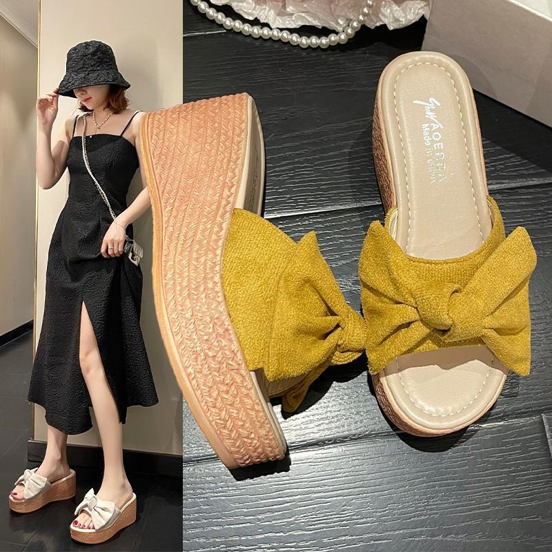 サンダル レディース ミュール 厚底 サマーサンダル 蝶結び リボンサンダル ウエッジソール カジュアル 履きやすい おしゃれ きれいめ アウトドア | ブランド登録なし | 12