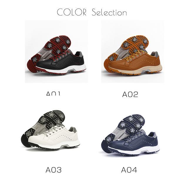 ゴルフシューズ メンズ レディース シューズ スニーカー ゴルフ 革靴 スパイク靴 運動靴 スリッポン 防水 耐滑 通気 スポーツ くつ 滑る防止 | ブランド登録なし | 07