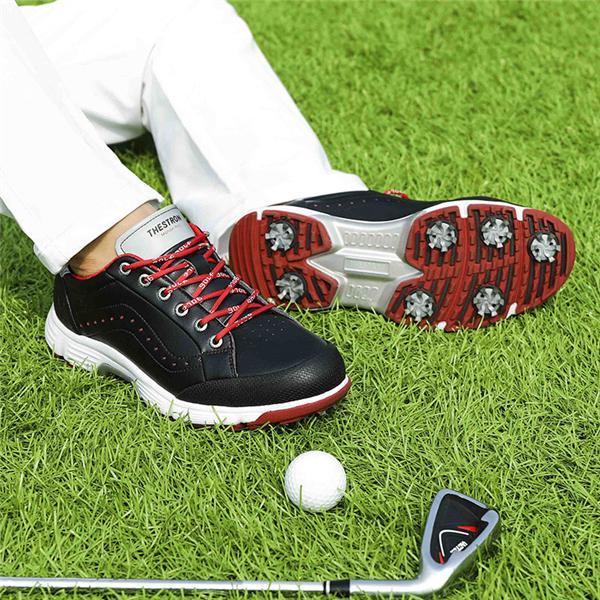 ゴルフシューズ メンズ レディース シューズ スニーカー ゴルフ 革靴 スパイク靴 運動靴 スリッポン 防水 耐滑 通気 スポーツ くつ 滑る防止 | ブランド登録なし | 09