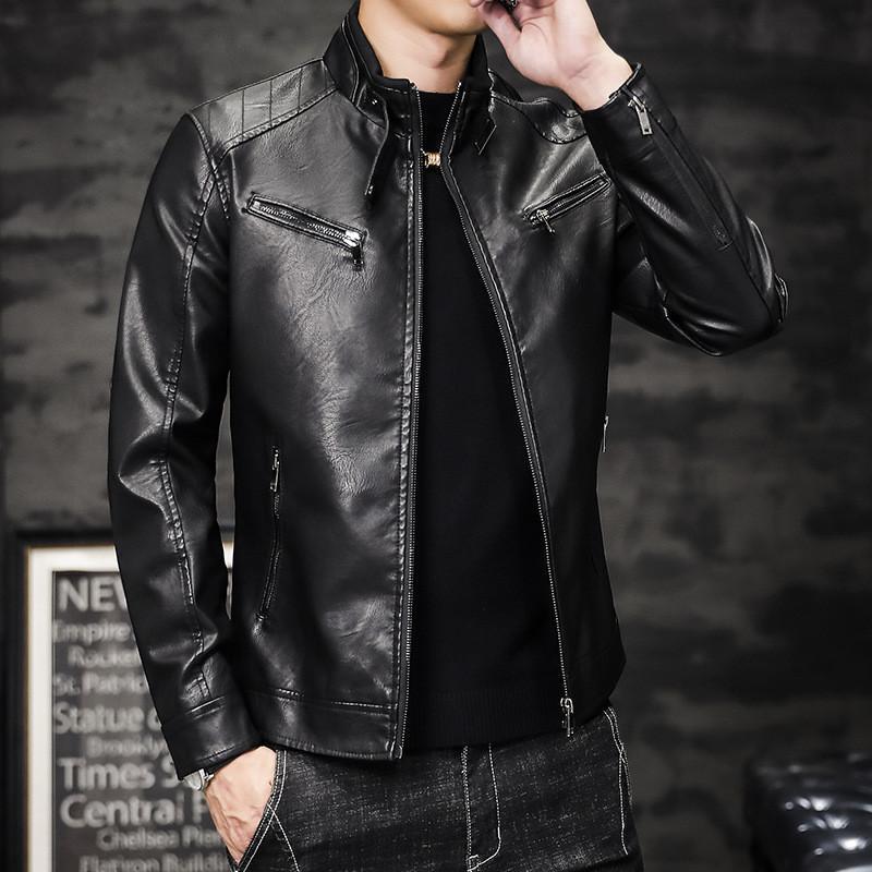 革ジャン メンズ レザージャケット レザー バイクジャケット ライダース ブルゾン ス カジュアル スリム 着痩せ おしゃれ 秋冬 カーゴ 大人 | ブランド登録なし | 03