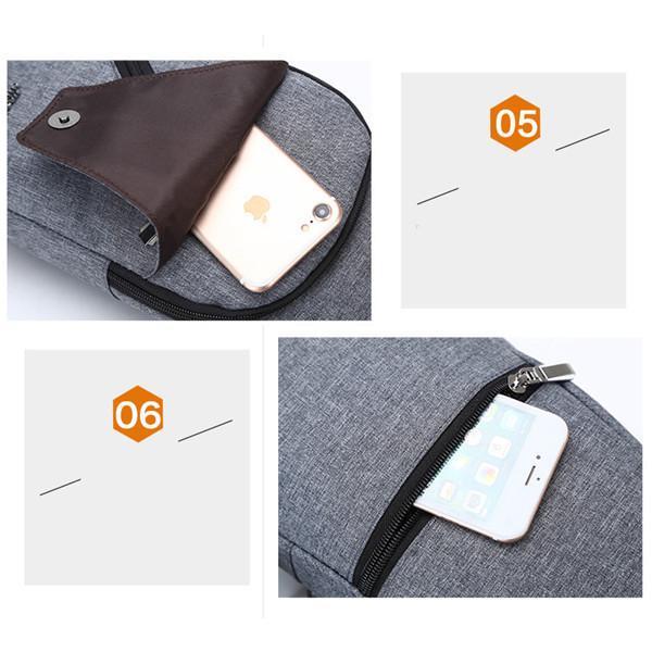 【値下げ】ボディバッグ ウエストバッグ USB充電ポート搭載 斜めがけ 大容量 ショルダーバッグ ウエストポーチ 胸バッグ アウトドア 鞄 撥水 登山 多機能 | ブランド登録なし | 09