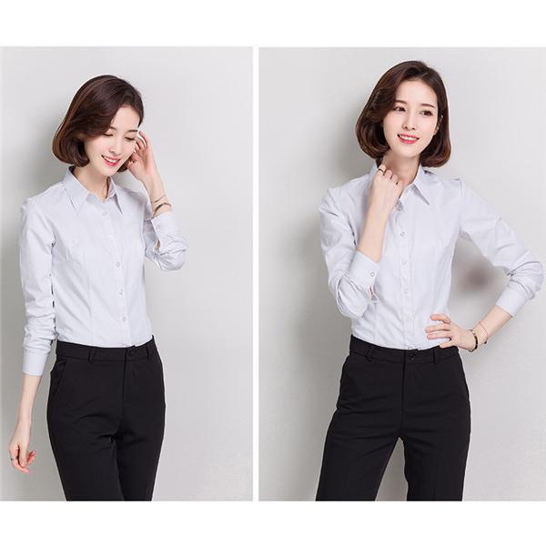 レディース ワイシャツ ビジネス ブラウス Ｙシャツ 長袖 オフィス セレモニー フォーマル レギュラー サラリーマン 入学式 就活 リクルート 通勤 | ブランド登録なし | 11