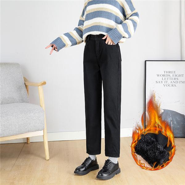 デニム パンツ レディース 裏起毛 あったか 極暖 美脚 ジーンズ ジーパン Gパン ロング ストレッチ 冬 防寒 暖かい 厚手 テーパード スリム | ブランド登録なし