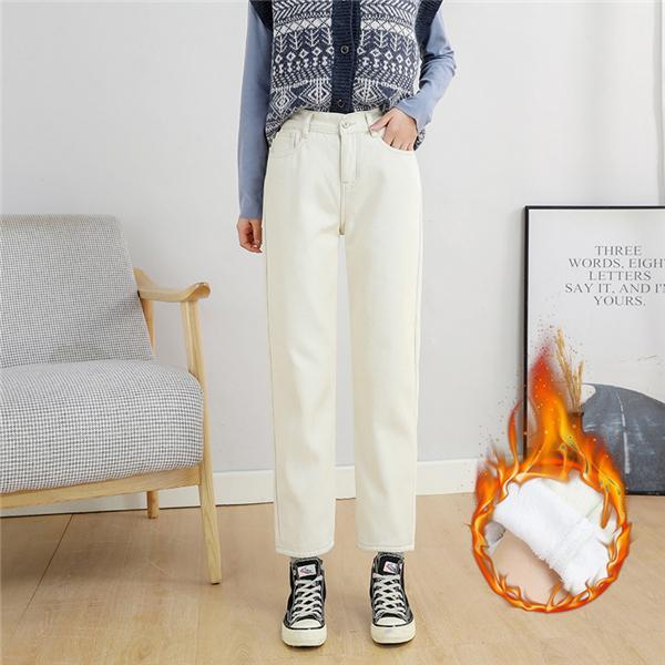 デニム パンツ レディース 裏起毛 あったか 極暖 美脚 ジーンズ ジーパン Gパン ロング ストレッチ 冬 防寒 暖かい 厚手 テーパード スリム | ブランド登録なし | 04