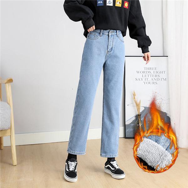 デニム パンツ レディース 裏起毛 あったか 極暖 美脚 ジーンズ ジーパン Gパン ロング ストレッチ 冬 防寒 暖かい 厚手 テーパード スリム | ブランド登録なし | 05