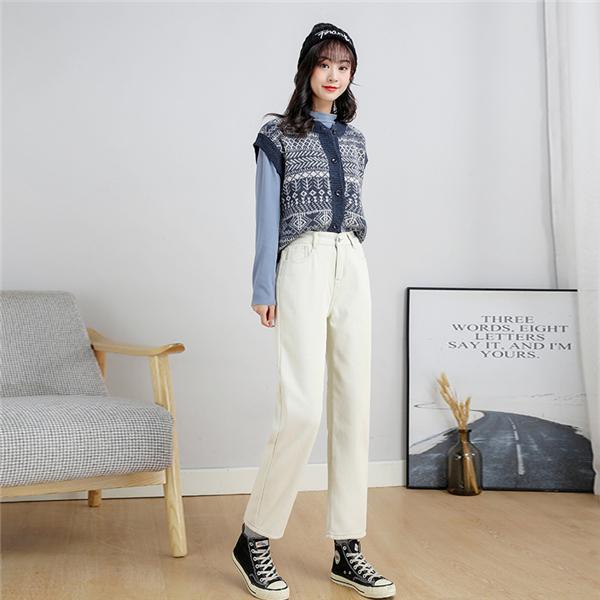 デニム パンツ レディース 裏起毛 あったか 極暖 美脚 ジーンズ ジーパン Gパン ロング ストレッチ 冬 防寒 暖かい 厚手 テーパード スリム | ブランド登録なし | 09