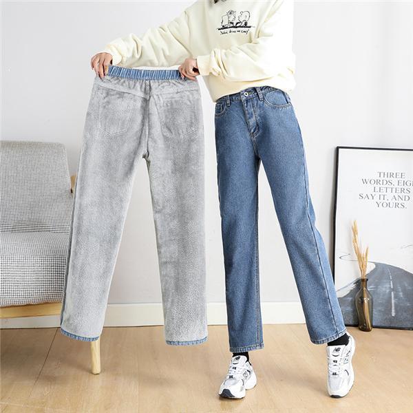 デニム パンツ レディース 裏起毛 あったか 極暖 美脚 ジーンズ ジーパン Gパン ロング ストレッチ 冬 防寒 暖かい 厚手 テーパード スリム | ブランド登録なし | 10