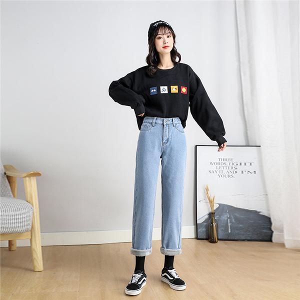 デニム パンツ レディース 裏起毛 あったか 極暖 美脚 ジーンズ ジーパン Gパン ロング ストレッチ 冬 防寒 暖かい 厚手 テーパード スリム | ブランド登録なし | 11