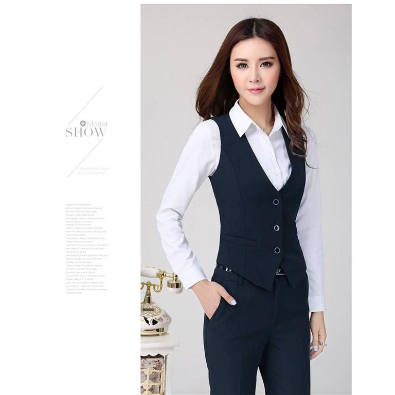 【大特価】スーツ 事務服 フォーマル レディース ジレ ビジネス 通勤 無地 制服 オフィス ユニフォーム ノースリーブ 就職 就活 | ブランド登録なし | 10