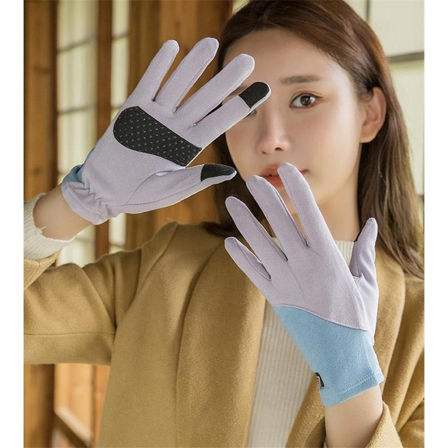 手袋 レディース グローブ スマホ対応 バイカラー 保温 薄手 アウター カジュアル 防寒 防風 おしゃれ バイク ドライブ 春秋 ファション | ブランド登録なし | 08