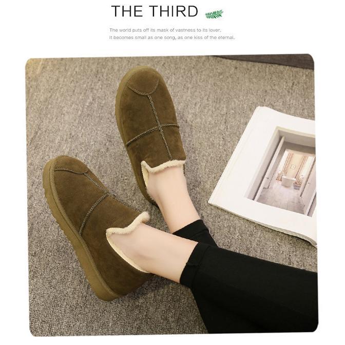 【特価】パンプス 裏ボア ローファー ルームシューズ 裏起毛 モカシン ぺたんこ ファー ムートン フラット ローカット ふわふわ レディース 防寒 冬 保温 | ブランド登録なし | 07