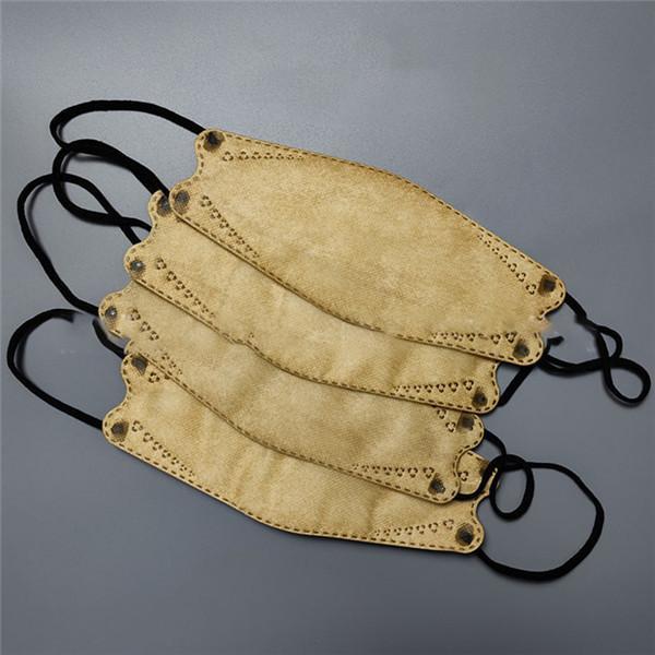 50枚 マスク カラー 血色 カラーマスク 大人用 使い捨て マスク 血色マスク 不織布 柳葉型 韓国風 立体構造 可愛い 4層構造 防塵 | ブランド登録なし | 18