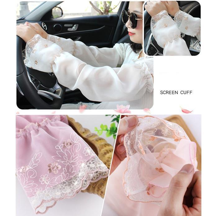 アームカバー 日焼け止め 紫外線対策 レース柄 UVケア UV対策 UVカット 接触冷感 花柄 グローブ 日焼け止めカバー 冷感 夏 腕カバー | ブランド登録なし | 13