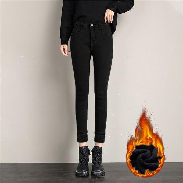 【大特価】デニム パンツ レディース 裏起毛 あったか 極暖 美脚 ジーンズ ジーパン Gパン ロング ストレッチ 冬 防寒 暖かい 厚手 スリム 安い | ブランド登録なし | 04