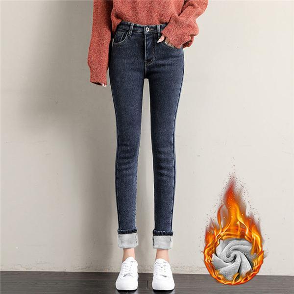 【大特価】デニム パンツ レディース 裏起毛 あったか 極暖 美脚 ジーンズ ジーパン Gパン ロング ストレッチ 冬 防寒 暖かい 厚手 スリム 安い | ブランド登録なし | 05