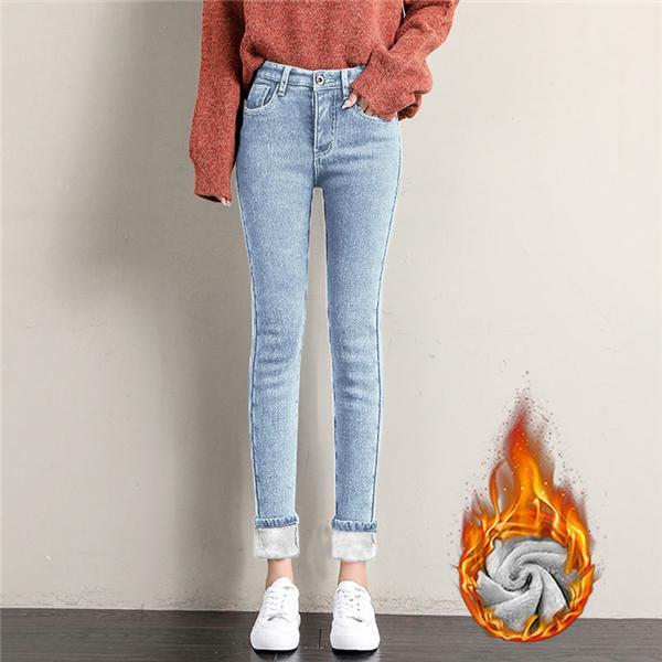 【大特価】デニム パンツ レディース 裏起毛 あったか 極暖 美脚 ジーンズ ジーパン Gパン ロング ストレッチ 冬 防寒 暖かい 厚手 スリム 安い | ブランド登録なし | 06