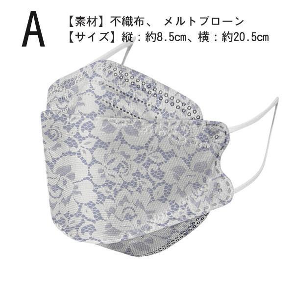 【特価】マスク 不織布 50枚 マスク カラー 柳葉型 花柄 使い捨て レース柄 花柄マスク 大人 柄入り 韓国風 通気性 立体構造 4層構造 防塵 可愛い | ブランド登録なし | 15