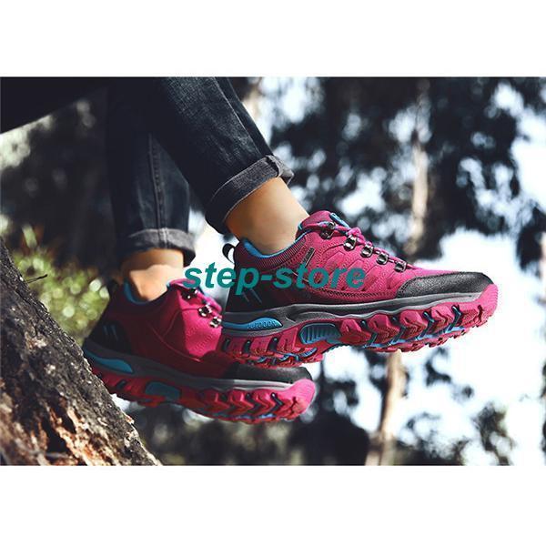 【大特価】トレッキングシューズ レディース 登山靴 スニーカー ゴルフ スポーツシューズ アウトドア ウォーキング ハイキング 運動靴 防水 滑り止め 軽量 | ブランド登録なし | 18