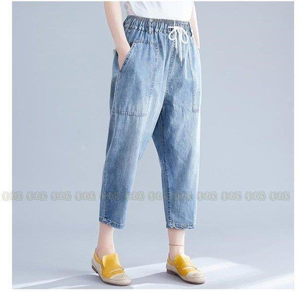 【大特価】ワイドテーパード バルーン デニムパンツ 夏新作 薄手 レディース 大きいサイズ ボトムス 体型カバー着やせ ナチュラル オシャレ |  | 02