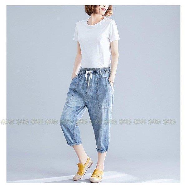 【大特価】ワイドテーパード バルーン デニムパンツ 夏新作 薄手 レディース 大きいサイズ ボトムス 体型カバー着やせ ナチュラル オシャレ |  | 04