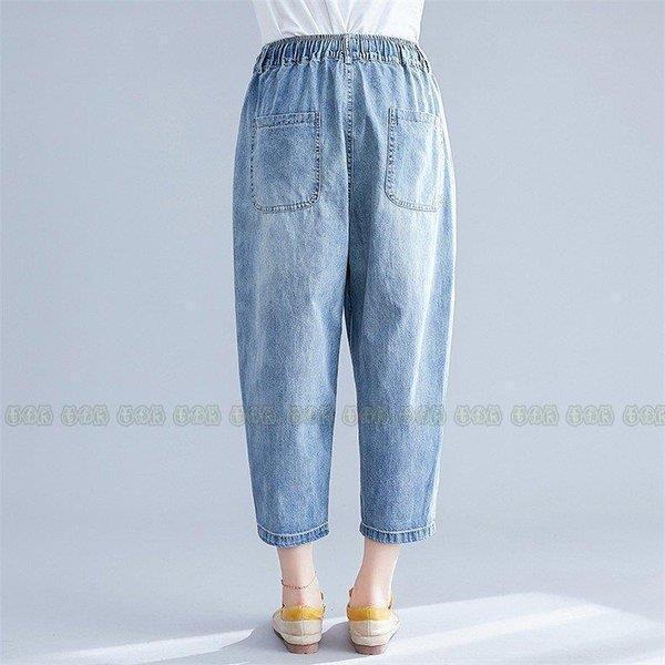 【大特価】ワイドテーパード バルーン デニムパンツ 夏新作 薄手 レディース 大きいサイズ ボトムス 体型カバー着やせ ナチュラル オシャレ |  | 05