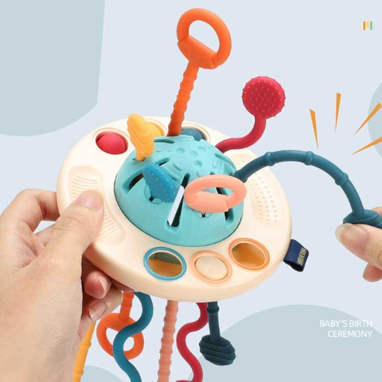 UFO 幼児用 モンテッソーリ 空飛ぶ円盤 プレゼント ベビー 指先トレーニング おもちゃ 知育おもちゃ 歯固め 引っ張る 赤ちゃん 女の子 プッシ |  | 01