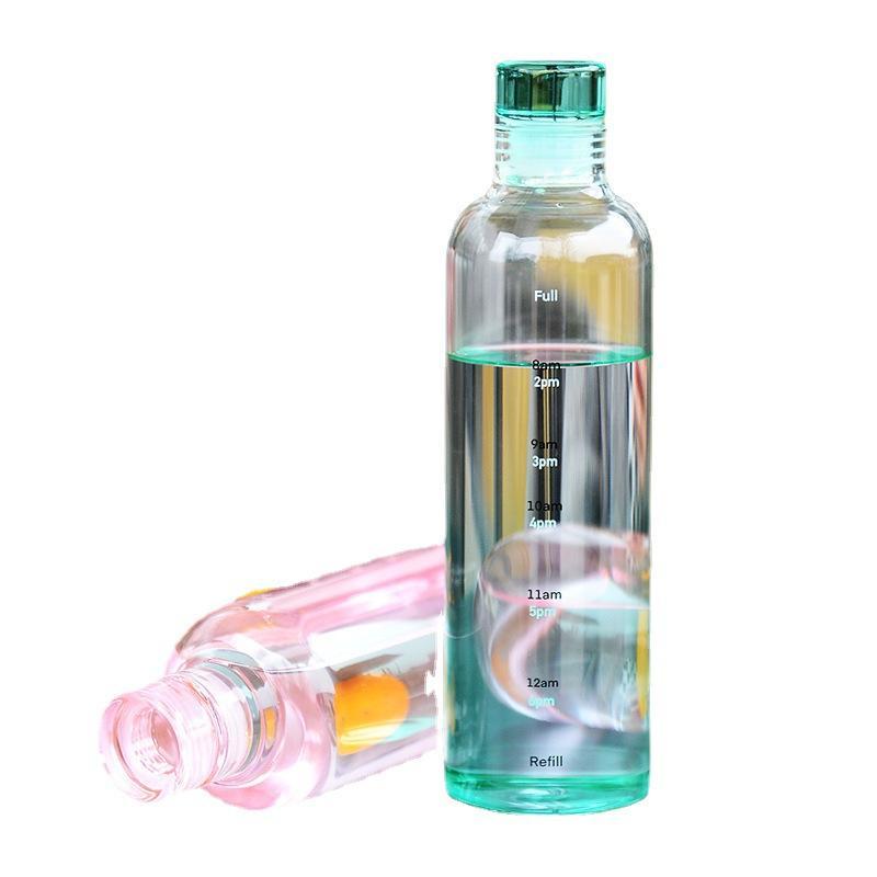 透明ガラス水筒 500ml ステンレスキャップ　飲みかけ Amazon｜耐熱ボトル 透明 ガラス水筒 500ML 耐冷耐熱 ウォーター