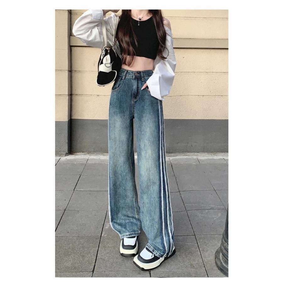 T⭐︎♡デニム、reposeパンツ 新色追加】裾スリットフレアデニムパンツ（デニムパンツ